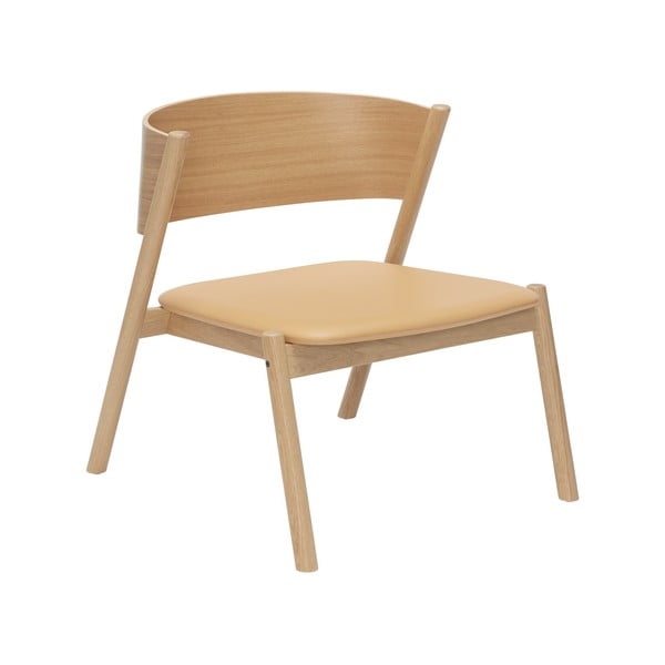 Svetlo rjav fotelj Oblique – Hübsch