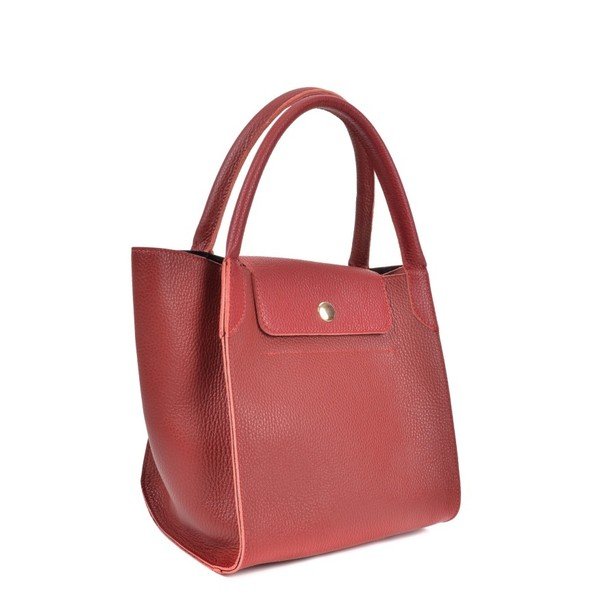 Rdeča usnjena torbica Roberta M Pola Rosso-image-2