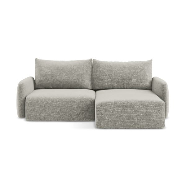 Svetlo siva raztegljiva/s prostorom za shranjevanje kotna sedežna garnitura (desni kot) Kalena – Makamii