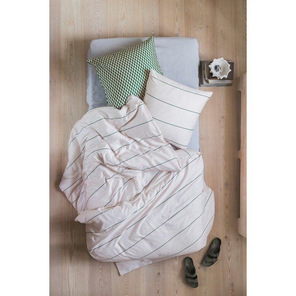 Bež enojna posteljnina iz bombažnega satena 140x200 cm Align – Mette Ditmer Denmark-image-2