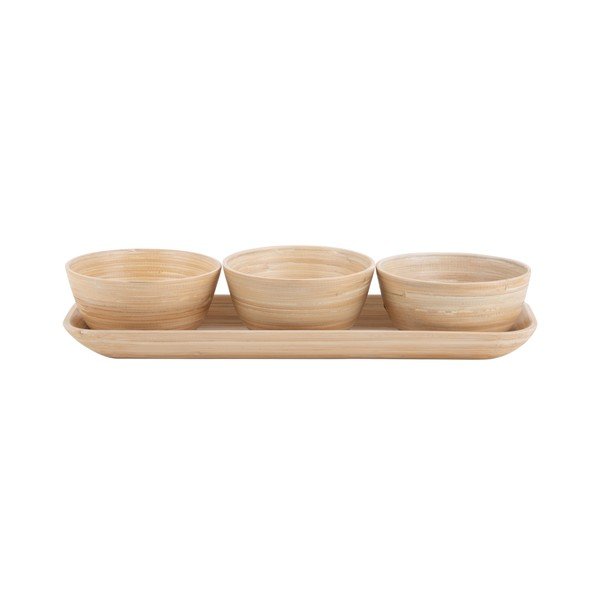 Bambusov komplet za serviranje v naravni barvi Puro – PT LIVING