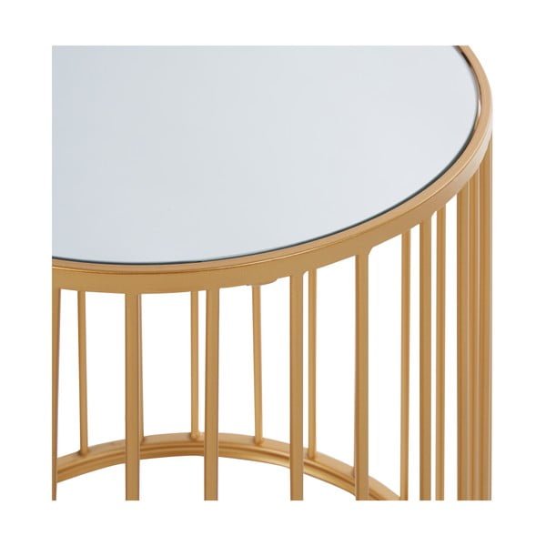 Okrogle stranske mizice s stekleno mizno ploščo v kompletu 2 ks Avantis – Premier Housewares-image-4