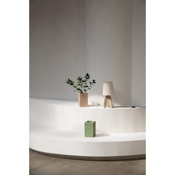 Bež betonska namizna svetilka s tekstilnim senčilom (višina 45 cm) Saba – Zuiver-image-3