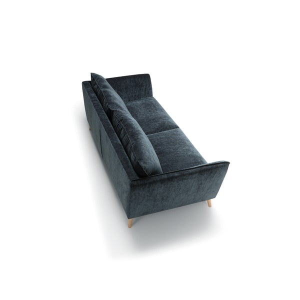 Modra žametna sedežna garnitura 227 cm Stella – Sits-image-4