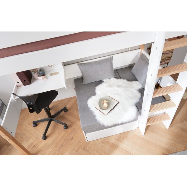 Bela raztegljiva otroška zofa Flexa White-image-1