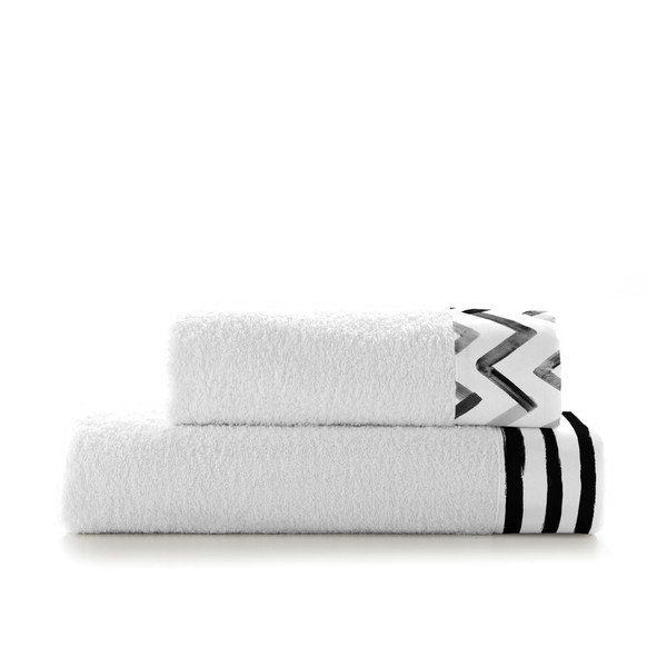 Komplet 2 bombažnih brisač Blanc Stripes-image-2