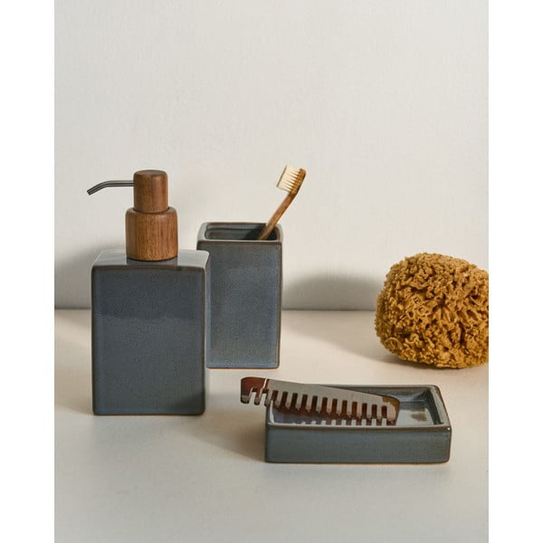 Temno moder keramičen dozirnik za milo Silvet – Kave Home-image-2