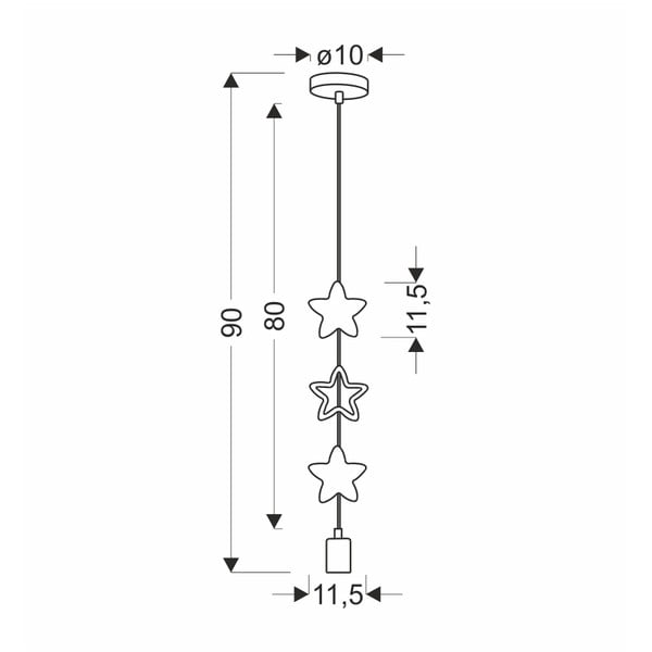 Rumena/bela otroška svetilka s kovinskim senčnikom Single – Candellux Lighting-image-2