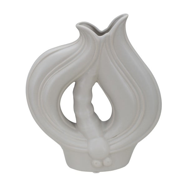 Svetlo siva porcelanska vaza Mauro Ferretti Lein, 25,5 cm