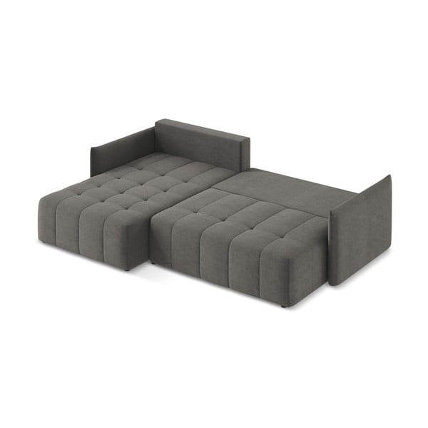 Temno siva raztegljiva/s prostorom za shranjevanje kotna sedežna garnitura (levi kot/z ležalnikom) Moku – Makamii-image-4