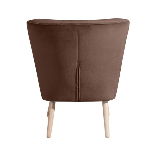 Rjav fotelj Max Winzer Neele Velvet-image-1