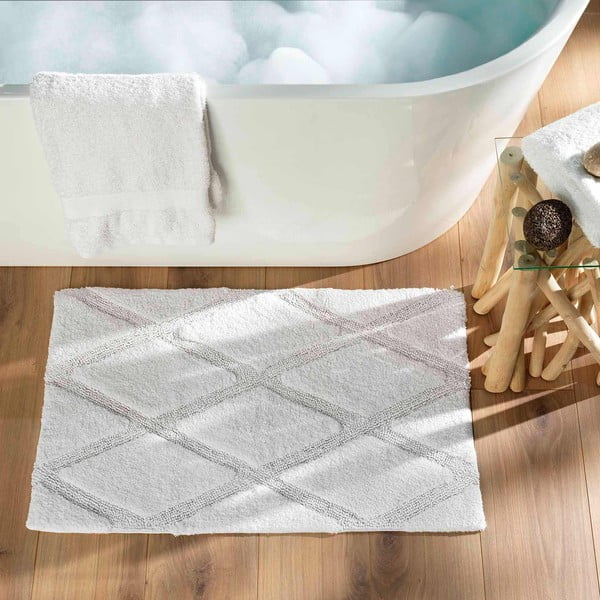 Bela kopalniška preproga 50x80 cm Thais – douceur d'intérieur-image-1