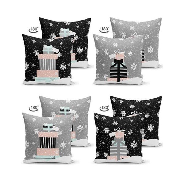 Prevleke za blazino v kompletu 4 ks z božičnim motivom 43x43 cm Merry Christmas – Mila Home-image-2