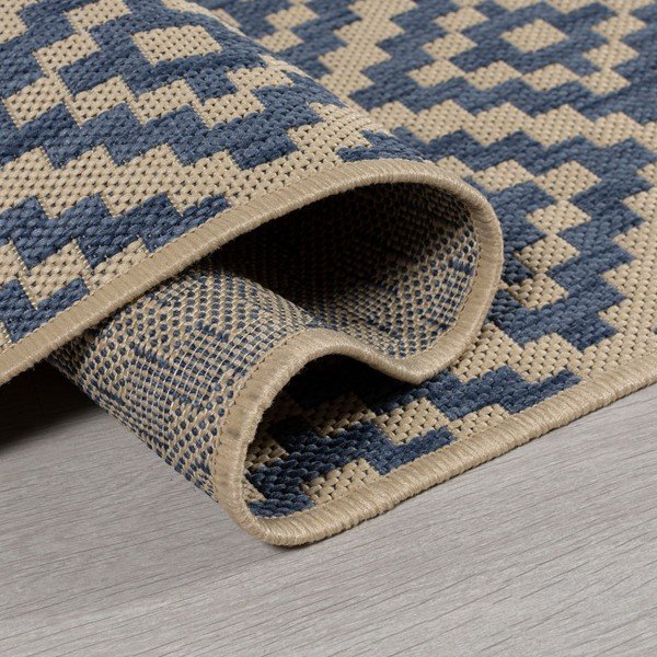 Modro-bež zunanja preproga 200x200 cm Moretti - Flair Rugs-image-3