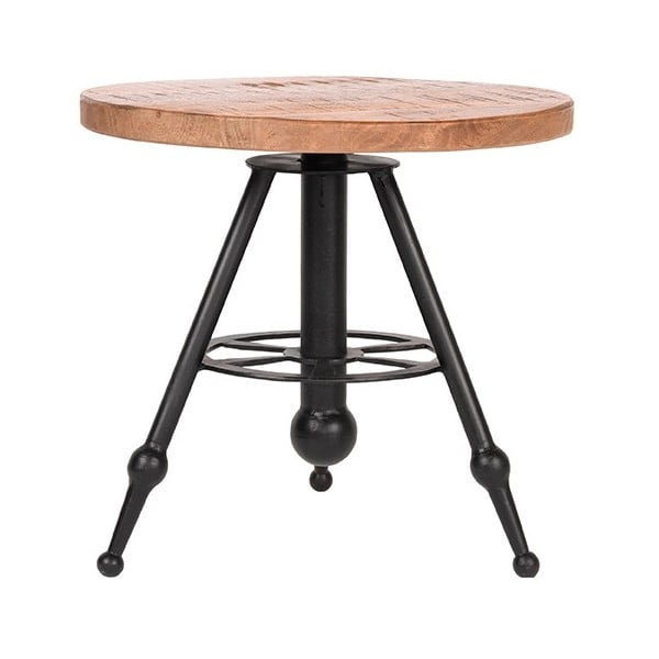 Stranska mizica z zgornjim delom iz mangovega lesa LABEL51 Solid, ⌀ 45 cm