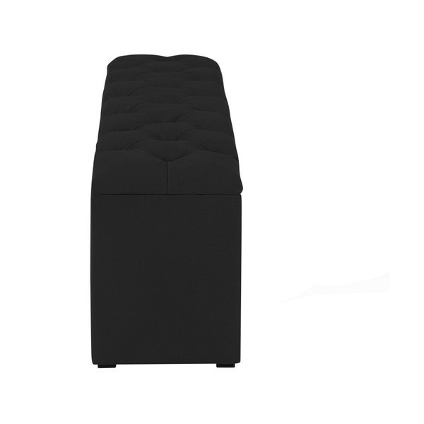 Črna otomanska miza za shranjevanje Kooko Home Manna, 47 x 180 cm-image-3