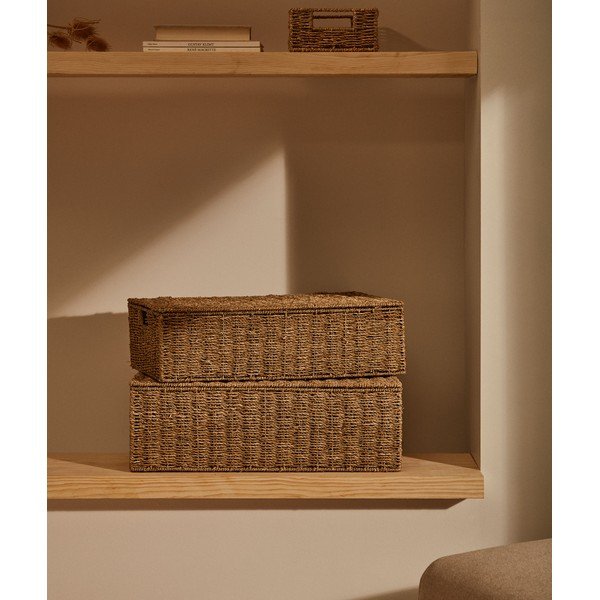 Košare v kompletu 2 ks iz morske trave 40x60x21 cm Tossa – Kave Home-image-2