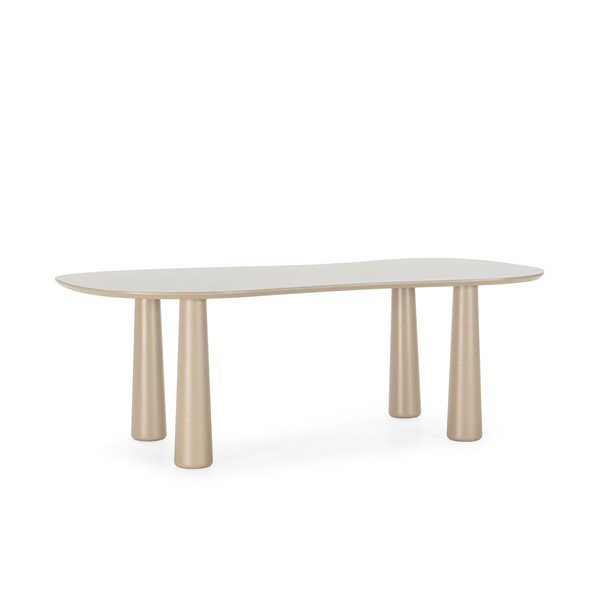 Bež klubska mizica z borovo mizno ploščo 110x220 cm Nahia – MOME-image-3