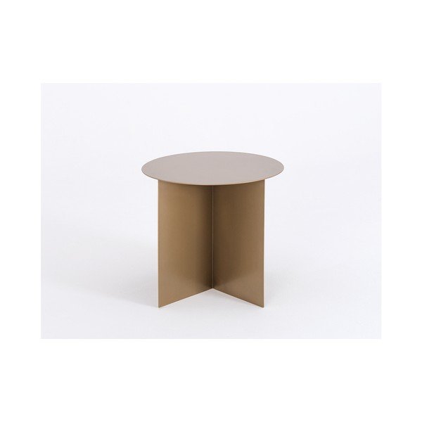 Konferenčna miza v zlati barvi Custom Form Oli, ⌀ 50 cm-image-1