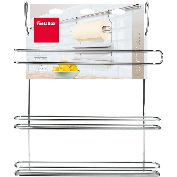 Viseče držalo za kuhinjske brisače iz kromiranega jekla v srebrni barvi Lonardo – Metaltex-image-1