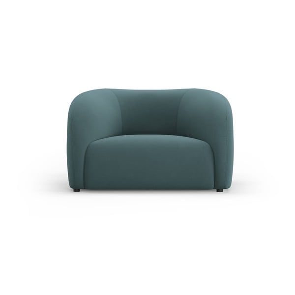 Modrozelen žameten fotelj Santi – Interieurs 86