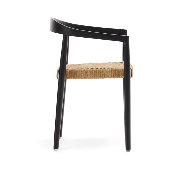 Črni vrtni stoli v kompletu 4 ks iz masivnega lesa Ydalia – Kave Home-image-2