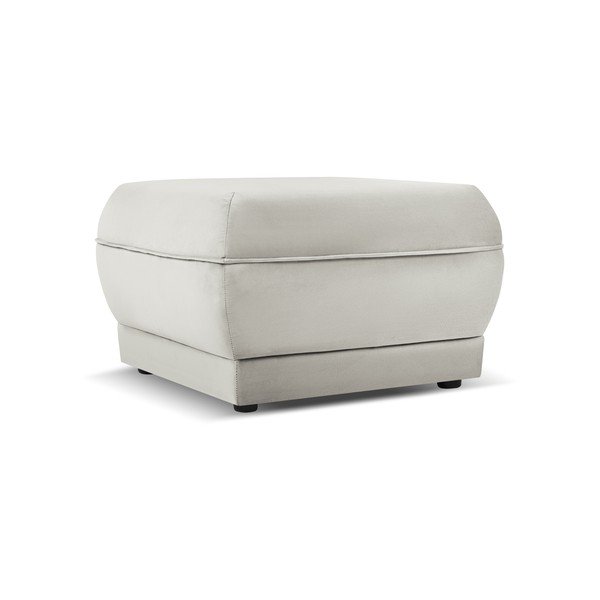 Bež žameten tabure Lando – Micadoni Home-image-2
