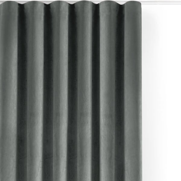 Siva žametna zavesa za delno zatemnitev 200x300 cm Velto – Filumi