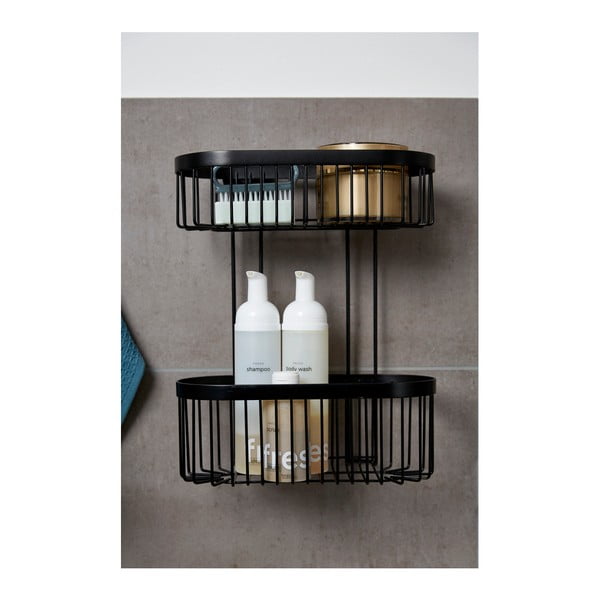 Črna košara za tuš kabino Wenko Classic Plus-image-1