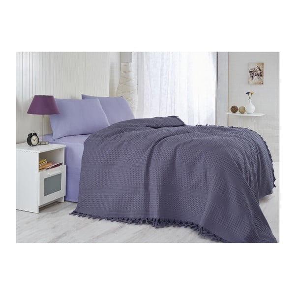 Lahka bombažna posteljna pregrinjala Grace Deep Purple, 180 x 240 cm