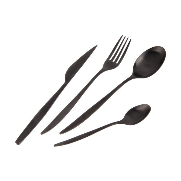 Črn pribor iz nerjavečega jekla 24 ks – Orion