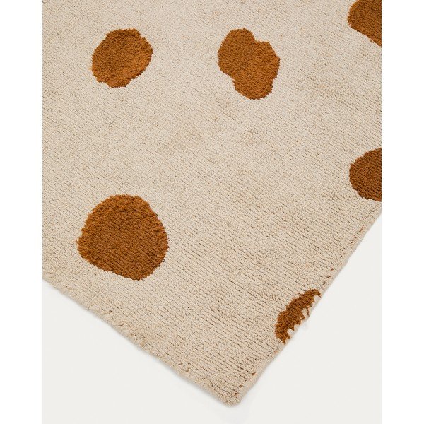 Kremno bela pralna/ročno tkana bombažna otroška preproga 90x150 cm Tandani – Kave Home-image-3