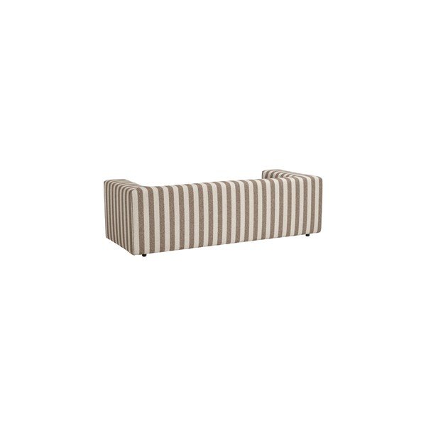 Rjava/kremno bela sedežna garnitura iz šenilje 220 cm Lisa – Ellos Home-image-4