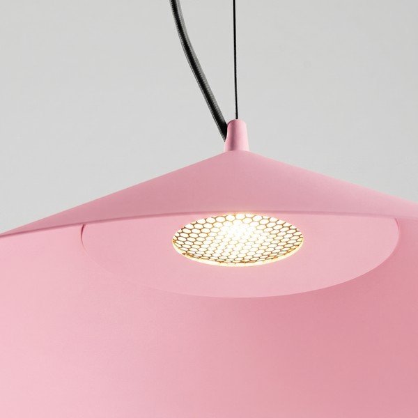 Rožnata kovinska LED viseča svetilka ø 50 cm FINT – Thoro-image-2