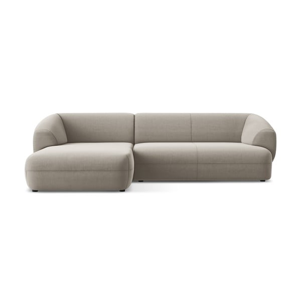 Bež žametna kotna sedežna garnitura (levi kot) Moana – Makamii