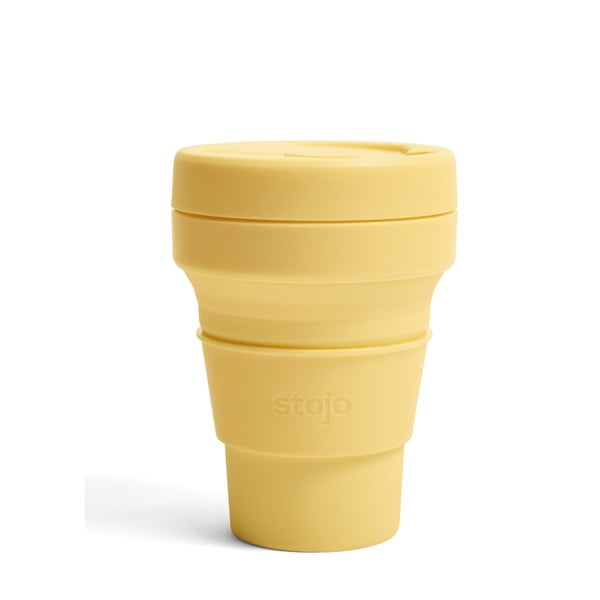 Rumena zložljiva skodelica to go Stojo Pocket Cup Mimosa, 355 ml