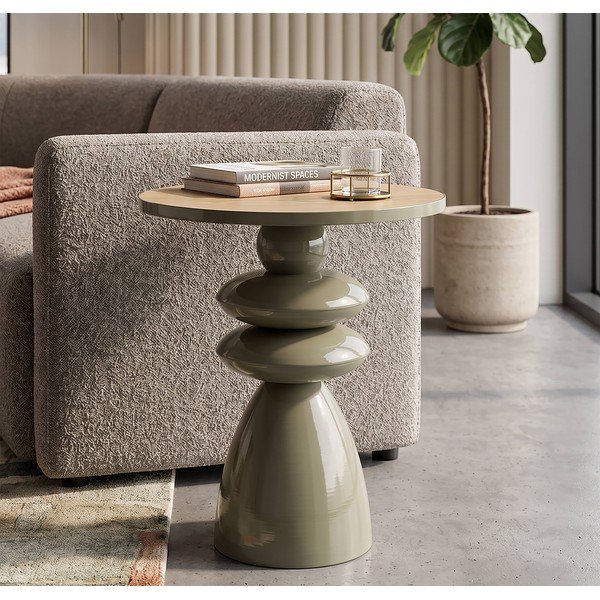 Kovinska okrogla stranska mizica ø 45,5 cm Metal Console – Mauro Ferretti-image-1