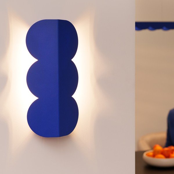 Temno modra aluminijasta stenska svetilka BISCUIT – Thoro-image-2
