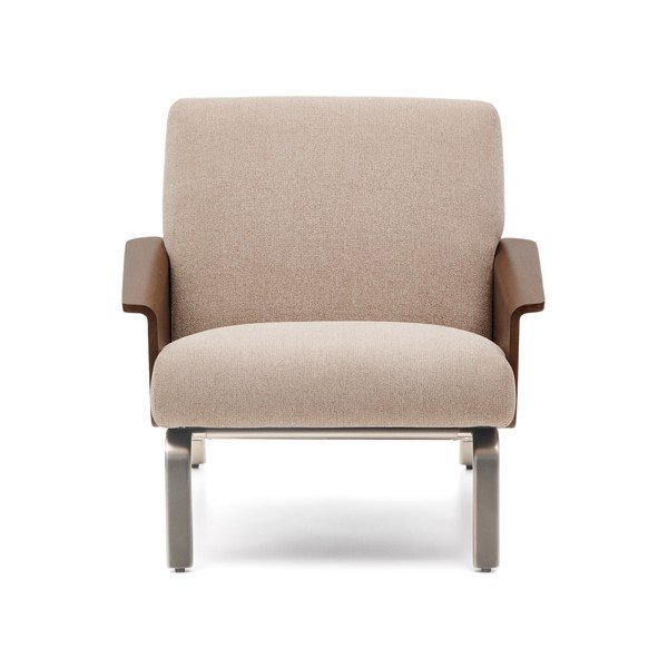 Svetlo rjav fotelj iz šenilje Amsen – Kave Home-image-2