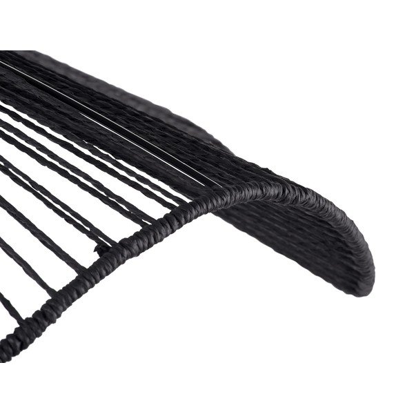 Črna kovinska viseča svetilka s senčilom iz papirnatega prepleta ø 80 cm Sombra – Leitmotiv-image-4