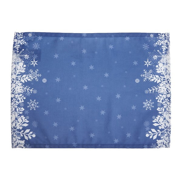 Komplet 2 modrih pogrinjkov z božičnim motivom Mike & Co. NEW YORK Honey Snowflakes, 33 x 45 cm
