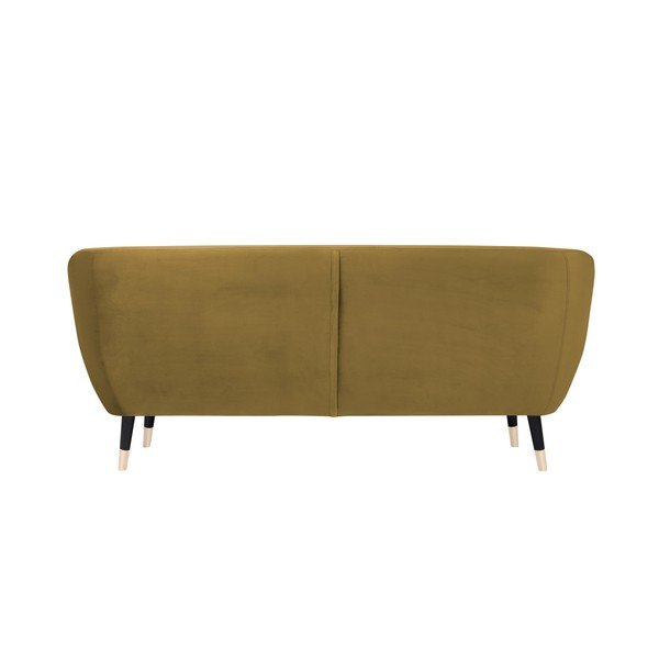 Gorčično rumen kavč s črnimi nogami Mazzini Sofas Benito, 188 cm-image-4