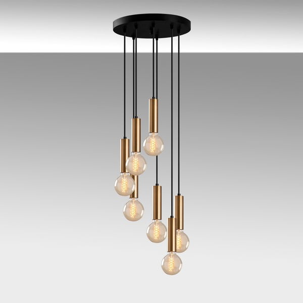 Črna/zlata viseča svetilka ø 40 cm Tempo – Opviq lights-image-4