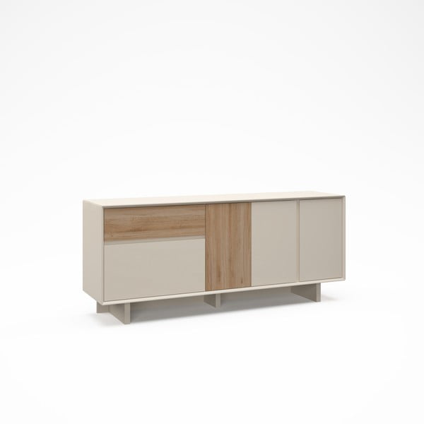 Bež/naravna komoda v hrastovem dekorju 180x76x45 cm Carpi – Marckeric-image-4