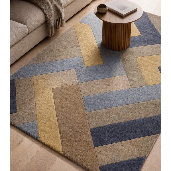 Sivo-rumena preproga Asiatic Carpets Big Zig, 160 x 230 cm-image-1