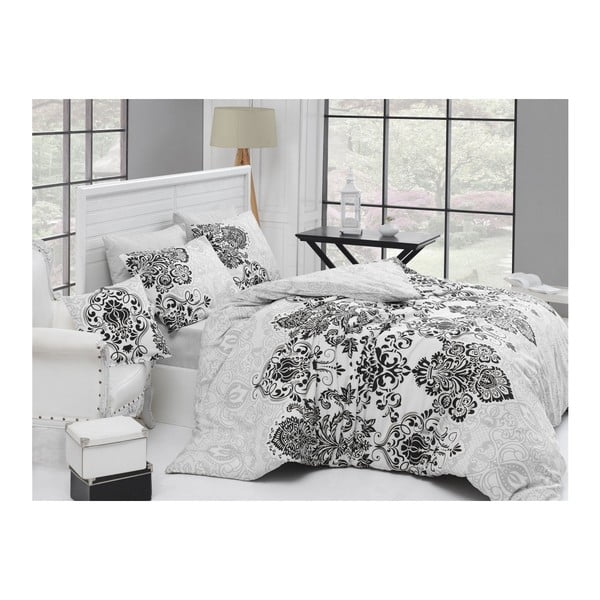 Posteljno perilo z rjuho za zakonsko posteljo Nazenin Home Luxury, 200 x 220 cm