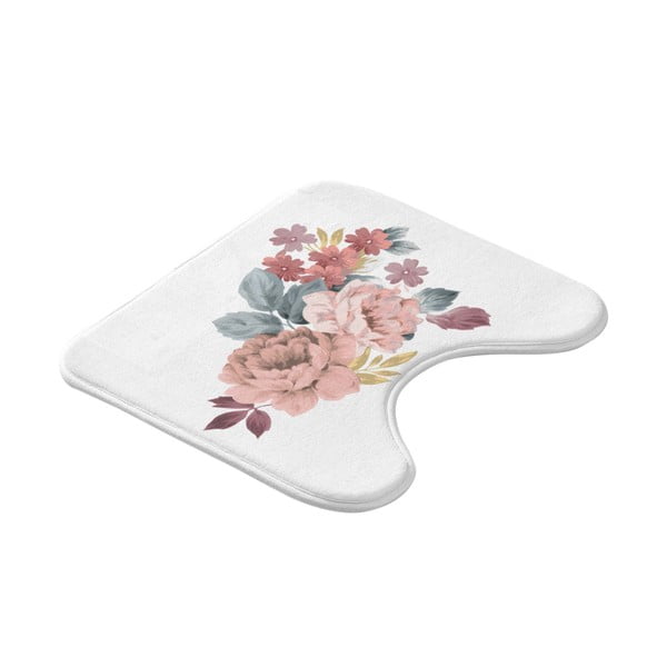 Belo-rožnata kopalniška preproga za WC 45x45 cm Jayana – douceur d'intérieur-image-3