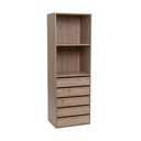 Odprta modularna garderobna omara v hrastovem dekorju 60x180x45 cm Modular – Casa Selección