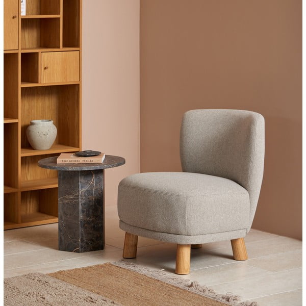 Marmorna okrogla stranska mizica ø 50 cm Naxos – Actona-image-1