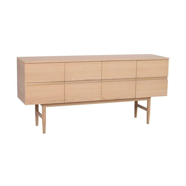 Nizka komoda v hrastovem dekorju v naravni barvi 160x75 cm Moresby – Rowico-image-2